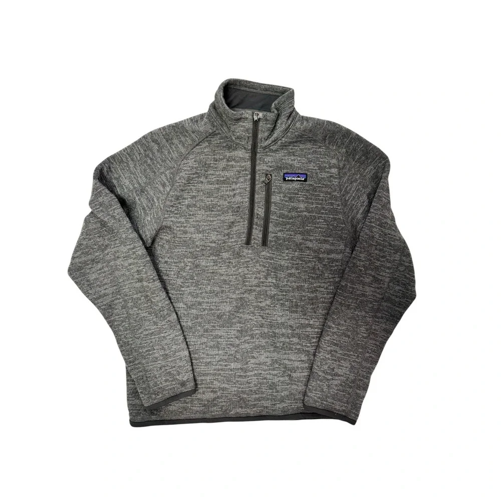 Patagonia Mens Better Sweater 1/4 Zip Fleece Pullover Jacket Gray S